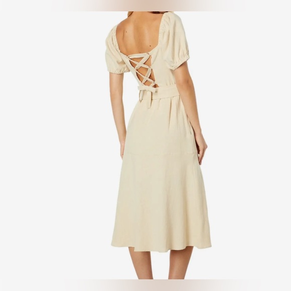 Lost + Wander On Holiday Butter Lace Back Midi Dress Women’s Medium NEW - Picture 2 of 10